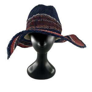 NWOT Hat Attack Multi-Stripe Pattern‎ Bucket Hat Beachy Vacation 100% Paper